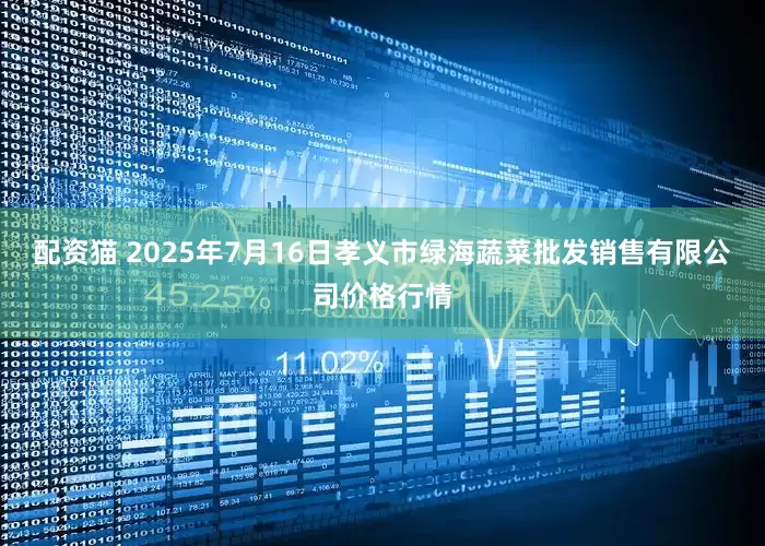 配资猫 2025年7月16日孝义市绿海蔬菜批发销售有限公司价格行情
